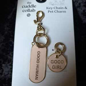 Gold and Cream Key Chain & Pet Charm